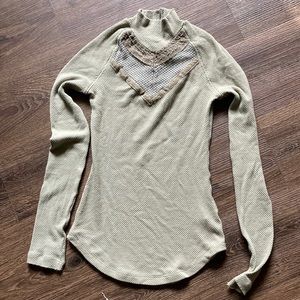 Rare! Free People Crawford sage thermal